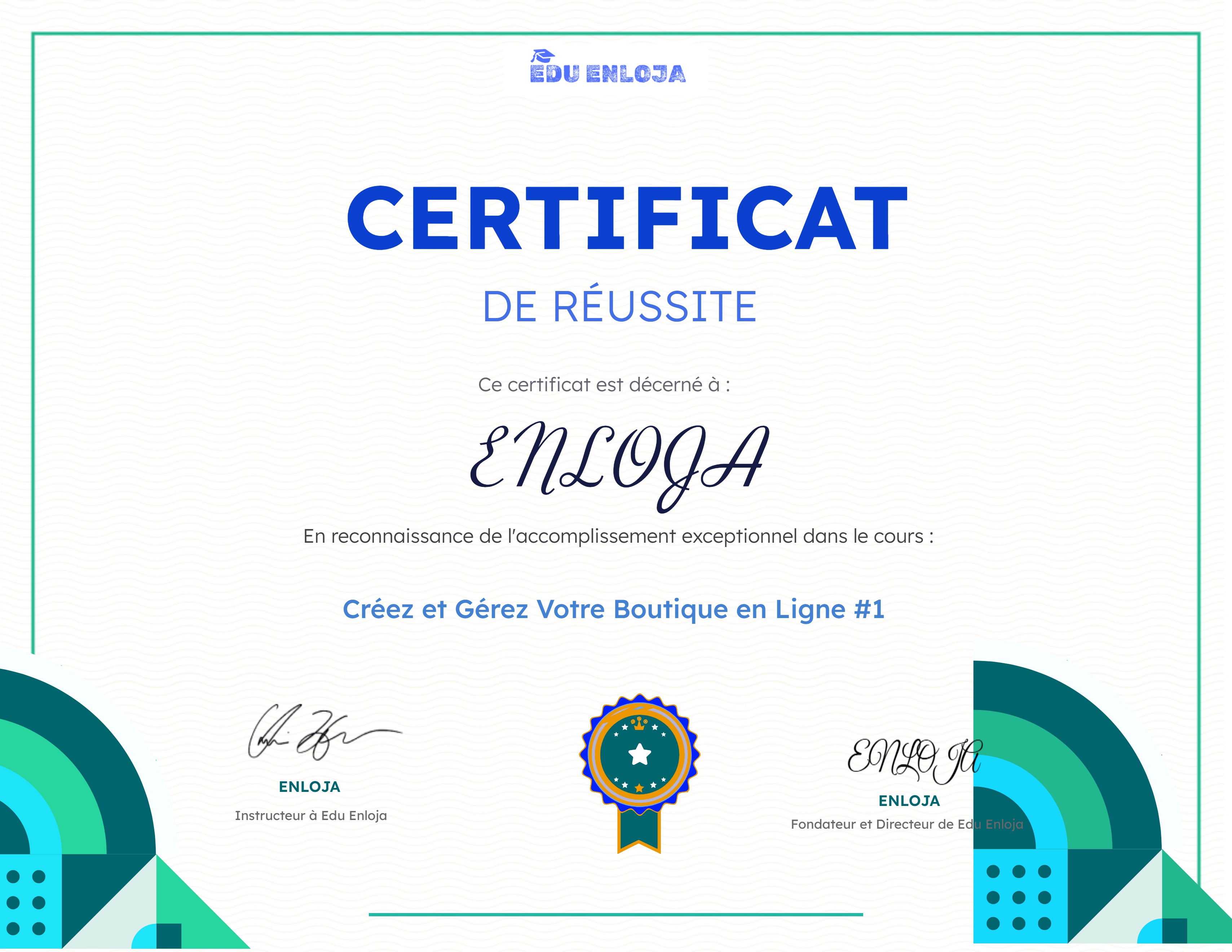 Créez et Gérez Votre Boutique en Ligne #1